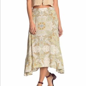 Free people paisley midi boho skirt